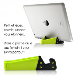 Support Universel Pliable de poche couleur vert pour Smartphone Tablette Tactile
