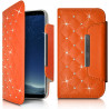 Etui Universel XL Style Diamant blanc pour Condor Allure M1 - orange