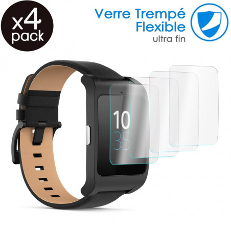 [Pack x4] Verre Fléxible Dureté 9H pour Sony SmartWatch 3 Montre connectée 