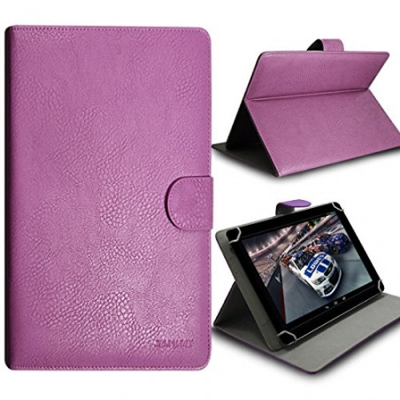 Housse Etui Universel à Rabat Fonction Support Couleur Violet pour Tablette Archos 79 Platinum 7,9"