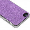Housse Etui Coque Rigide pour Apple iPhone 4/4S Style Paillette Couleur Violet
