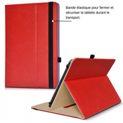 Étui Support Range Document Universel L Rouge pour Tablette Danew Dslide 1013QC