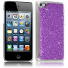 Housse Etui Coque Paillette violet pour Apple iPod Touch 4G + chargeur auto + film