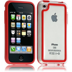 Housse Etui Coque Bumper pour Apple iPhone 3G/3GS couleur rouge