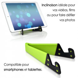 Support Universel Pliable de poche couleur vert pour Smartphone Tablette Tactile