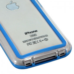 Housse Coque Etui Bumper bleu clair pour Apple iPhone 3G/3GS 