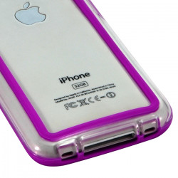 Housse Coque Etui Bumper rose fushia pour Apple iPhone 3G/3GS 