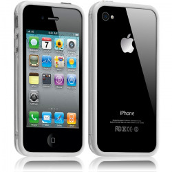 Housse Etui Coque Bumper pour Apple iPhone 4/4S couleur blanc