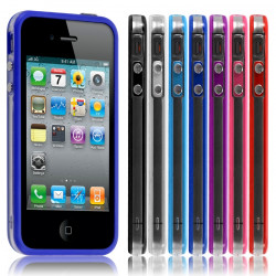 Housse Etui Coque Bumper pour Apple iPhone 4/4S couleur bleu