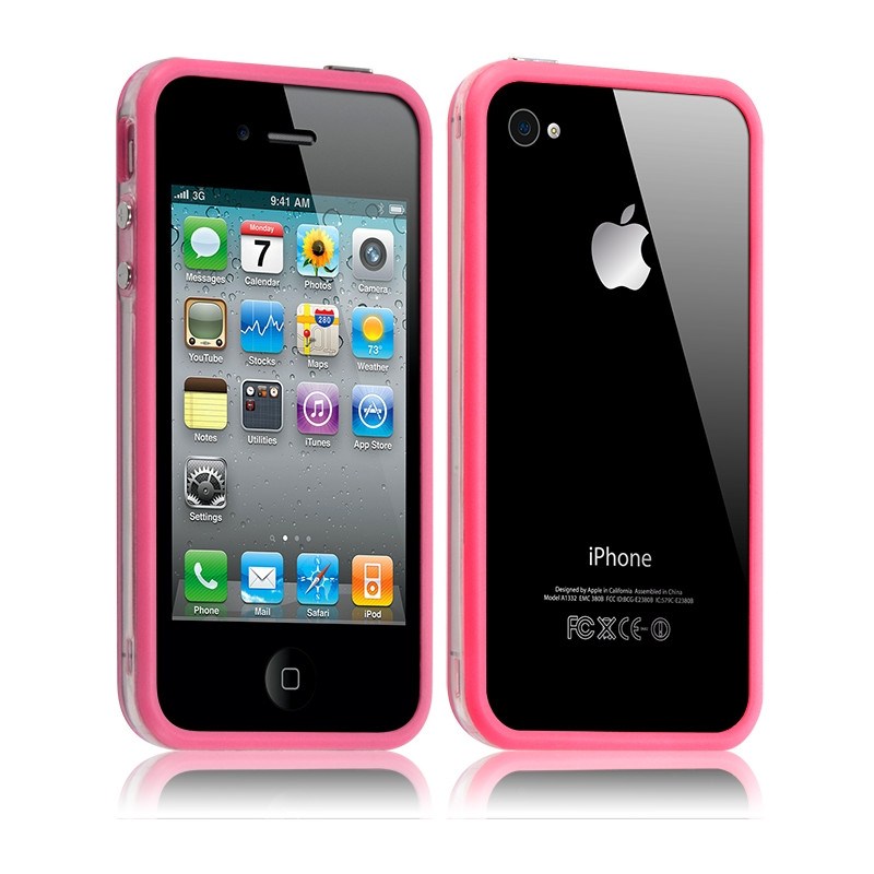 Housse Etui Coque Bumper pour Apple iPhone 4/4S couleur rose