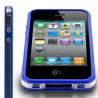 Housse Coque Etui bleu Bumper pour Apple iPhone 4/4S 