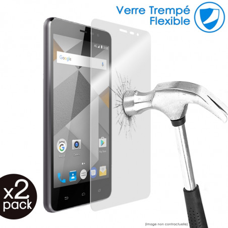 Verre Fléxible Dureté 9H pour Smartphone Polaroid Epsilon 5.5 (Pack x2)