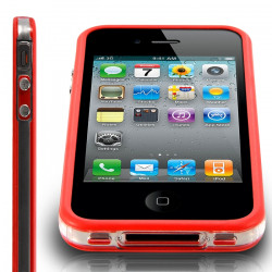 Housse Coque Etui rouge Bumper pour Apple iPhone 4/4S 