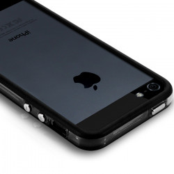 Housse Coque Etui Bumper noir pour Apple iPhone 5/5S