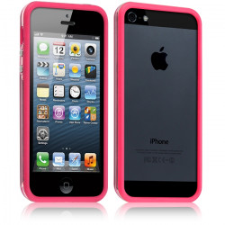 Housse Coque Etui Bumper rose pour Apple iPhone 5/5S