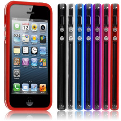 Housse Coque Etui Bumper rouge pour Apple iPhone 5/5S