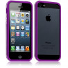 Housse Coque Etui Bumper violet pour Apple iPhone 5/5S