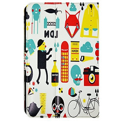 Housse Etui Universel à Rabat Fonction Support avec motif ZA04 pour Tablette Archos Arnova 7"