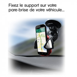 Support Voiture Auto Universel 2en1 Style Toile Rouge 