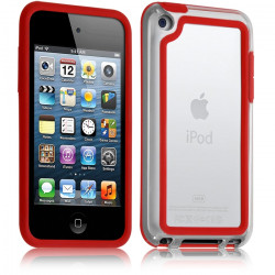 Housse Etui Coque Bumper pour Apple iPod Touch 4G couleur rouge