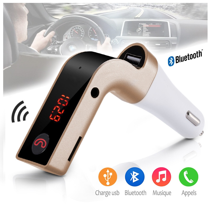 Kit Bluetooth Mains Libres Voiture Or pour Alcatel 3 2019