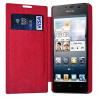 Etui à rabat latéral et porte-carte Rose Fushia pour Huawei Ascend G525 + Film de Protection