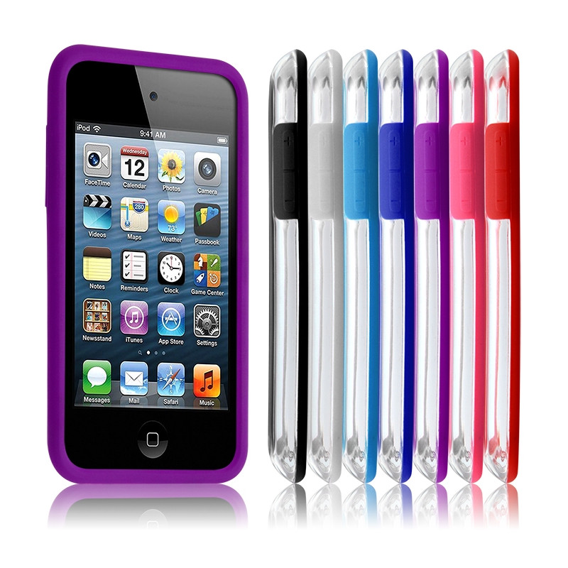 Housse Coque Etui Bumper violet pour Apple iPod Touch 4G 