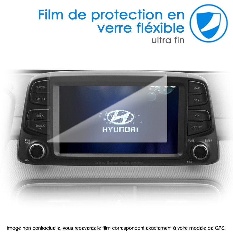 Film de Protection en Verre Flexible pour GPS Hyundai Kona Encino 2018 (9 pouces)