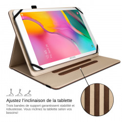 Etui Universel Attaches Support Couleur Noir pour Tablette 10.1"