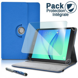 Pack Étui de Protection Bleu + Verre Flexible + Stylet pour Lexibook LexiTab 10"