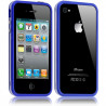 Housse Etui Coque Bumper bleu pour Apple iPhone 4/4S + chargeur auto + film 