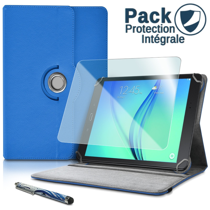 Pack Étui de Protection Bleu + Verre Flexible + Stylet pour Teclast M20