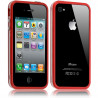 Housse Etui Coque Bumper rouge pour Apple iPhone 4/4S + chargeur auto + film 