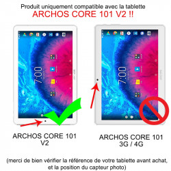 Pack Étui de Protection Bleu + Verre Flexible + Stylet pour Archos Core 101 3G V2