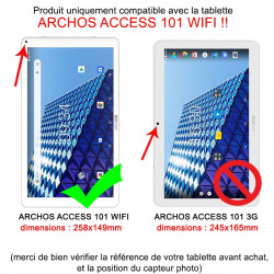 Pack Étui de Protection Bleu + Verre Flexible + Stylet pour Archos Access 101 Wifi 10,1 pouces