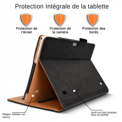 Housse Etui de Protection Support Noir pour Tablette Tactile Qimaoo 10,1 Pouces