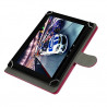 Housse Etui Universel à Rabat Fonction Support Couleur Rose Fushia pour Tablette LG G Pad 8,3"