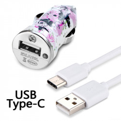 Chargeur Voiture Motif HF01 Câble USB Type C pour Huawei Shot X