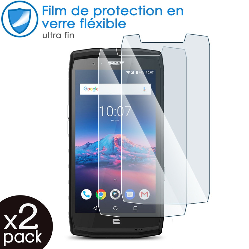 Verre Fléxible Dureté 9H pour Smartphone Crosscall TEKKER-M1core (Pack x2)