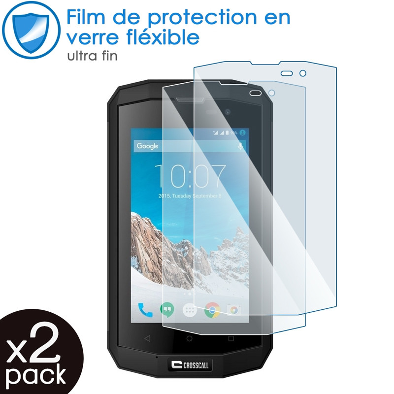 Verre Fléxible Dureté 9H pour Smartphone Crosscall TEKKER-M1core (Pack x2)