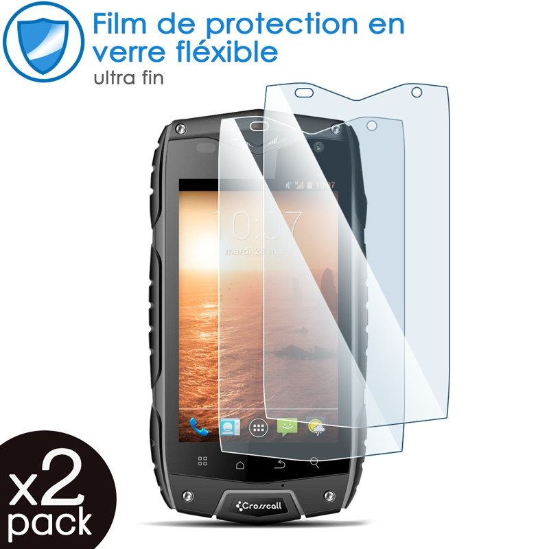 Verre Fléxible Dureté 9H pour Smartphone Crosscall TEKKER-M1core (Pack x2)