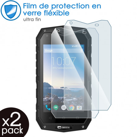 Verre Fléxible Dureté 9H pour Smartphone Crosscall TEKKER-M1core (Pack x2)