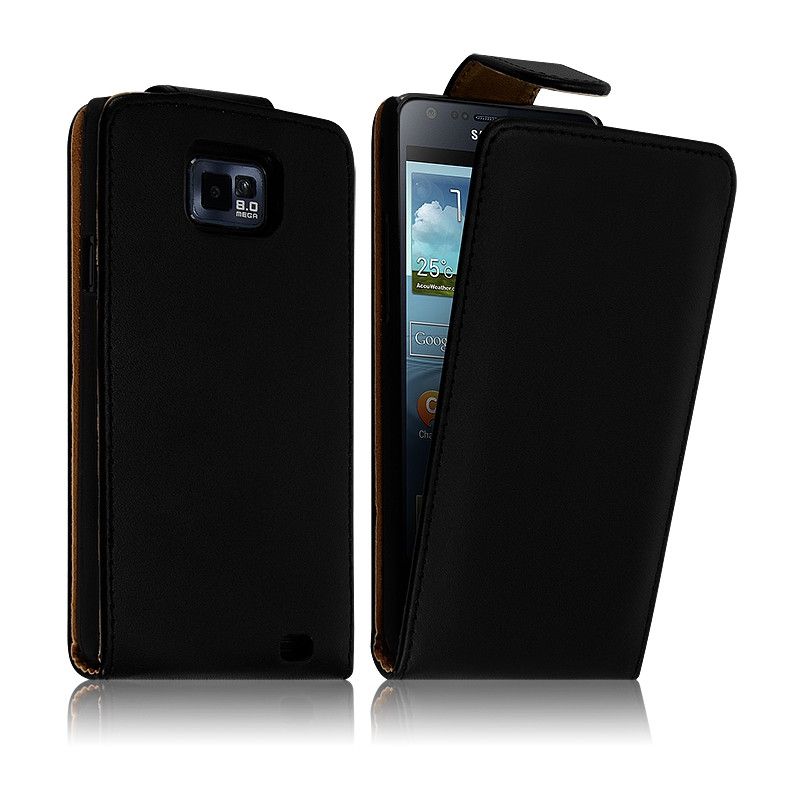Housse Coque Etui pour Samsung Galaxy S2 couleur noir