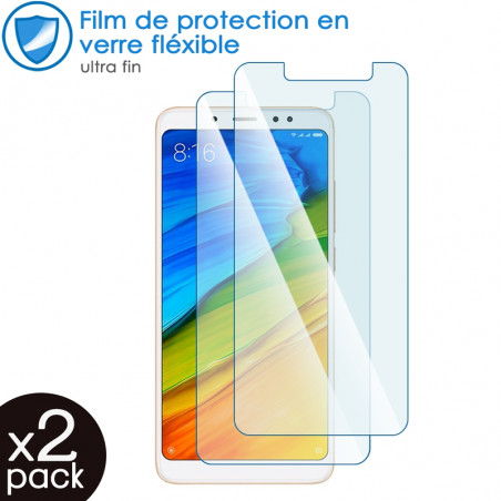 Verre Fléxible Dureté 9H pour Smartphone Xiaomi Redmi Note 5A (Pack x2)