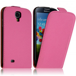 Housse Coque Etui Motif Rayure pour Samsung Galaxy S4 couleur rose fushia