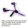 Ecouteurs Filaire Kit Mains Libres Style Zip couleur Pour Smartphone, Tablette