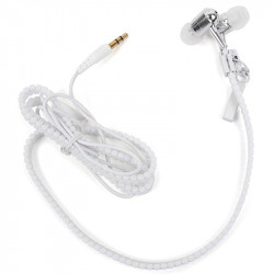 Ecouteurs Filaire Zip Kit Mains Libres couleur Blanc Pour Smartphone, Tablette, Pc