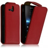 Housse Coque Etui pour Sony Xperia U + chargeur auto Couleur Rouge