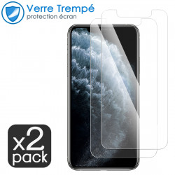Verre Trempé Protection d'écran pour Smartphone Apple iPhone 11 Pro Max [Pack x2]