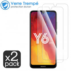 Verre Trempé Protection d'écran pour Smartphone Huawei Y6S 2019 [Pack x2]